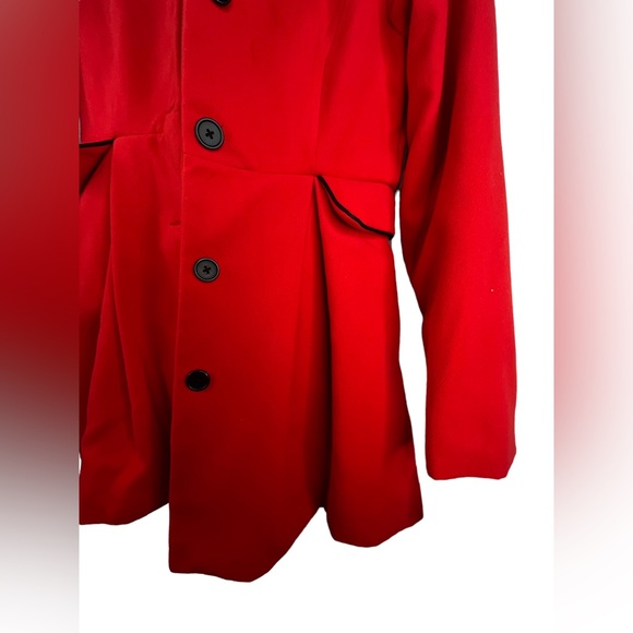 Cat & Jack NWT Girls Red Faux Fur Hooded Coat - size XL (14/16) - Picture 5 of 13